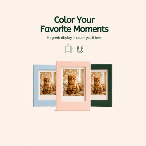 Colorful magnetic photo frame with color options