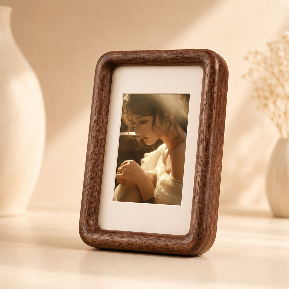 Solid wood mini instant photo frame